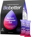 BeBetter Organik Elektrolytes Toz Paketleri | Elektrolyte İçecek Mix | Organik Piramit Su | Yapay Flavors | Sugar Free Hydration Packets | Non-GMO | 22 Sticks (Mavi, Pomegranate, ACAI)