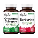 Wild & Organic Gymnema Sylvestre 90 Capsules & Berberine 90 Capsules