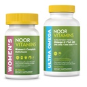 Noor Vitamins Women's Multivitamin and Omega Fish Oil Supplement Bundle