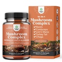 Gelişmiş Mushroom Kompleksi Capsules - 10X Lions Mane Supplement Capsules with Reishi, Chaga, Maitake & Shiitake for Brain Health Memory Support & Focus - Nootropic for mental Clarity - 30 Caps