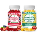 Lunakai Prenatal ve Vitamin D3 Gummies Sche - Hamile Multivitamin Gummy with Iron & Folic Acid - Immunity, Bone and Mood Support Supplement for Yetişkinler - 30 Days Supply