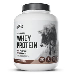 Levels Grass Fed Whey Protein Powder, No Artificials, 24G of Protein, Chocolate Mocha, 5LB