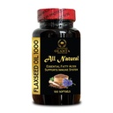 Pure Flaxseed Oil Capsules 1000mg - Non-GMO Cold-Pressed Formula - Natural Omega-3, Omega-6, & Omega-9 Source - 1 Bottle 100 Softgels