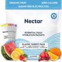Nectar Hydration Packets - Electrolytes Toz Paketleri - Sugar Free & 0 Calorie - Organik Meyve Sıvı Günlük IV Elektrolytes Toz Dehidrasyon Yardımı ve Rehidrasyon (Variety 30 Pack)