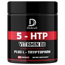 DEDICAD 5 HTP Supplement 1010mg - 60 Capsules - 3in1 Combined with Vitamin B6, L-Tryptophan - Comfortable Mood, Brain Health, Body Management & Immune System Support