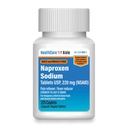 HealthCareAisle Naproxen Sodium, 220 mg - 225 caplets - Back and Muscle Pain Reliever, Up to 12 Hours of Relief