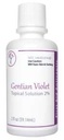 Gentian Violet Topical Solution First Aid Antiseptic 2% 2-Oz Made in USA by Podiatree Company 10% Alcohol HUMCO