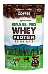 Opportuniteas Protein Coffee Powder - Zero Sugar, No Sweeteners – Grass Fed Whey Protein Isolate and Real Colombian Coffee – No Added Flavors, Clean Energy & Muscle Recovery, 1lb