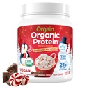 Orgain Organic Vegan Protein Powder, Peppermint Hot Cocoa Holiday Flavor - 21g of Plant Protein, 5g Prebiotic Fiber, No Lactose Ingredients, No Added Sugar, Non-GMO, For Shakes & Smoothies, 1.02 lb