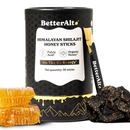 Daha iyi Alt Saf Himalaya Shilajit Organik Honey, Saffron | Enerji Boost & Immune Support için 30 Sticks, 85+ Trace Minerals, %75+ Fulvic Acid