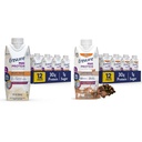 Ensure Max Protein Nutrition Shake with 30g Protein, Creamy Peach & Cafe Mocha Flavors, Pack of 12, 11 fl oz