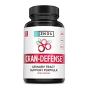 ZHOU Cran-Defense - Cranberry Pills for Women & Men, D Mannose with Cranberry Extract, 1000 mg D-Mannose Per Capsule for Urinary Tract Health, Antioxidant Support - 90 Veggie Capsules