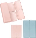 FYY 2 Apples Daily Pill Organizer, 7 Karşılaştırmalı Pill Case Travel Pill Organizer, [Folding Design] Pill Box for Purse Pocket to Hold Vitamins,Cod Liver Oil,Supplements and Drug-Pink+ Deniz Kuvvetleri