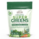Country Farms Super Greens Natural Flavor, 50 Organic Super Foods, USDA Organic Drink Mix (Wheat Grass, Spirulina, Chlorella) Mushrooms & Probiotics, Fiber, Gut Health, Natural Energy, 30 Servings