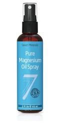 Seven Minerals Travel Size Pure Magnesium Oil - USP Grade Magnesium Spray, No Unhealthy Trace Minerals - from Ancient Underground Permian Seabed in USA, Free eBook Included (2 fl oz)