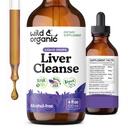 Wild & Organic Liver Cleanse Detox Tincture - Süt Butle, Dandelion Root Herbal Kompleksi - Sıvı Liver Support Supplement - Vegan, Sugar & Alkol Özgür Süt Butle Drops - 4 fl ozle