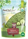 Yiyecek to Live Organic Wheatgrass Toz, 2 Pounds - Non-GMO, Whole-Leaf, Raw, Non-Irradiated, Pure, Vegan Superfood, Bulk, Great for Juice, Rich in Fiber, Chlorophyll, Fatty Acids and Minerals
