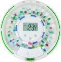 Otomatik Pill Mineral,Lock 28 günlük İlaç Organizer, Gün 6 Dosage Şablonları, Ses & Işık Uyarıları ve Vitaminler için Anahtar, Tamamlar (Frosted Lid)