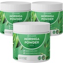 Rosabella Pure Moringa Powder - Energy, Skin, Immune & Gut Health Superfood, Rich in Antioxidants, Essential Vitamins & Amino Acids, Natural Green Superfood Supplement (3.7oz (Pack of 3))
