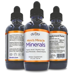 Dirobi Mimi'nin Mucize Mineralleri Fulvic Acid Humic Acid - Mineral Yaprakları Tamam, Sıvı Trace Mineralleri 70 Ionic Mineralleri - Organik Bitki Türlü (4 oz 120 Gün Supply) ...