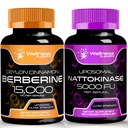 Nattokinase Supplement Capsules - 5000 FU - Enzymes from Pure Japanese Natto Extract, Heart and Immune Support | Bundle