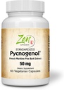 Zen Supplements Pycnogenol 50 mg - Standartlaştırılmış Fransız Deniz Standardı Patika ve Inflammation Support - Non-GMO, Gluten & Soy Free 60-Vegcaps