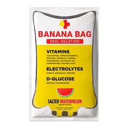 Banana Bag Oral Solution Packets 5pk — Electrolytes Powder Packets Drink Mixes, Salt Electrolytes, Instant Hydration, Vitamin C & B-Complex - Salted Watermelon