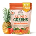 Country Farms Super Greens Pineapple-Mango Flavor, 50 Organic Super Foods, USDA Organic Drink Mix (Wheat Grass, Spirulina, Chlorella) Mushrooms & Probiotics, with Fiber, Natural Energy, 30 Servings