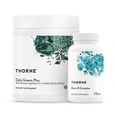 THORNE - Enerji Paketi - Günlük Yeşiller Plus & Temel B Kompleksi - Hücreleri Enerji ve Fiziksel Endurance - 30 Hizmet