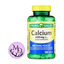 Generic Spring Valleyuba 600 mg, Diyet Supplement, Bone Healthuba + Dri Store Manual (100) içerir