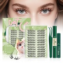 KEYYOU Lash Clusters Kit Anime Cat Lash Clusters 72pcs Wispy Natural Cat style Lash Extension Kit with Bond and Seal,Applicators,Remover for Manga DIY Eyelash Extension Kit at Home（MC01）