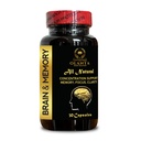 Brain Memory Support - Memory Booster Supplements, Memory Health Brain Supplement, Vitamins Brain Supplements for Memory and Focus, Clarity, and Energy - 1 Bottle 30 Capsules.