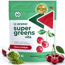 Super Greens Tozunu 40+ Superfoods ile En İyi Tasting Super Greens - Günlük Yeşil Toz B12, çinko, C vitamini, Magnezyum & Food - Green Juice Superfood Mix - Cherry Flavor