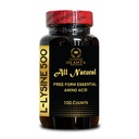 Pure L-Lysine 500mg Free Form - High Potency Daily Formula for Balanced Nutrition & Wellness Support - Premium Quality Amino Acid Supplement - 1 Bottle 100 Counts