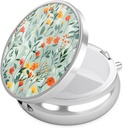 Nipichsha Pill Box, Small Pill Case for Purse & Pocket, Cute Travel Medicine Organizer, Portable Medicine Container Holder to Hold Vitamins, Medication, Fish Oil & Supplement, B02-Beautiful Flowers