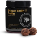 Olympian Vitality Truffles | Natural Gut Health Dessert & Gut Detox Supplement + Sleep Support | Humic & Fulvic Acid Organic Pure Cacao & Date | Non GMO & Organic | Spartan Bee Bread Brand