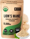 Numami Organic Lions Mane Mushroom Extract Powder | Double Extraction for High Potency | Easily Dissolves in Daily Tea Coffee or Smoothie to Enhance Cognitive Function