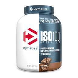 ISO100 Whey Protein Toz Isolate, Fudge Brownie, Protein 25g, 5 Pound, 5.5g BCAAs, 120 Cal., Gluten Free, 1g Fat, 1g Sugar, 2g Carb (70 hizmet)