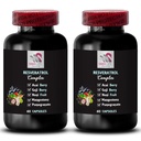 Goji Berry Support - RESVERATROL COMPLEX - Daily Boost, Berry Nutrition, Energizing Support, Noni Power, Grape Skin Strength, Refreshing Blend, Antioxidant Properties, Active 2 Bottles 120 Capsules