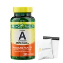 Spring Valley Vitamin A, Supplement, 2400 mcg, 250count, Vitamin A Softgels - Set By Basket Goods
