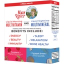 MaryRuth Organics Liquid Morning Multivitamin & Liquid Nighttime Multimineral Sche, Vegan C, Vitamin D, B Complex, Magnezyum, Enerji, Güzellik, Uyku Desteği, NO Melatonin, 32 Fl Oz Her Şey