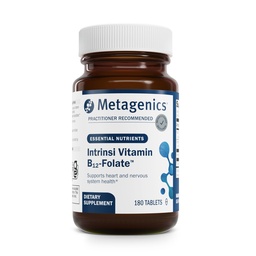 Metagenics Intrinsi Vitamin B12-Folate - Metilcobalamin, L-5-MTHF & Intrinsic Factor - Supports Energy Metabolism, Nervous System & Heart Health - Non-GMO & Gluten-Free - 180 Tabletler
