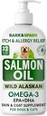 Köpekler ve Kediler için BARK&SPARK Salmon Oil - Doğal Omega-3 Köpekler için Balık Yağı - Skin & Coat Desteği - Evcil hayvanlar için Sıvı Gıda Supplement - EPA+DHA Ortak Fonksiyonlar için yağ asitleri, Immune & Heart Health 32oz