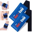 Hilph Ice Packs for Injuries 2 Pack, Hot Cold Gel Therapy Wrap with Strap