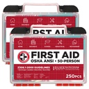 Be Smart Get Prepared OSHA/ANSI First Aid Kit - 50 Person, Pack of 2