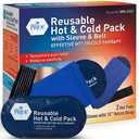 MED PRIDE Reusable Hot & Cold Therapy Gel Pack with Belt Sleeve, 2-Pack