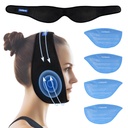 Comfpack Wisdom Teeth Ice Pack Head Wrap After Surgery, 4 Reusable Hot & Cold Therapy Gel Ice Packs for Face Swelling, TMJ, Chin, Oral Pain, Facial Surgery, Jaw Pain, Black