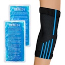 Perfect Remedy Gel Ice Pack (Blue, Regular) & Freeze Sleeve (Large) Bundle, Hot & Cold Ice Packs for Injuries Reusable for Body Tension & Muscle Pain Relief – Flexible, Soft & Comfortable Fit