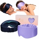 Silk Sleep Mask for Women & Men, 3D Blackout Eye Masks for Sleep, 2 Pack