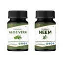 USDA Organic Neem & Aloe Vera Tablets – 120 Tabs Each (2 Pack) - Azadirachta Indica & Aloe Barbadensis